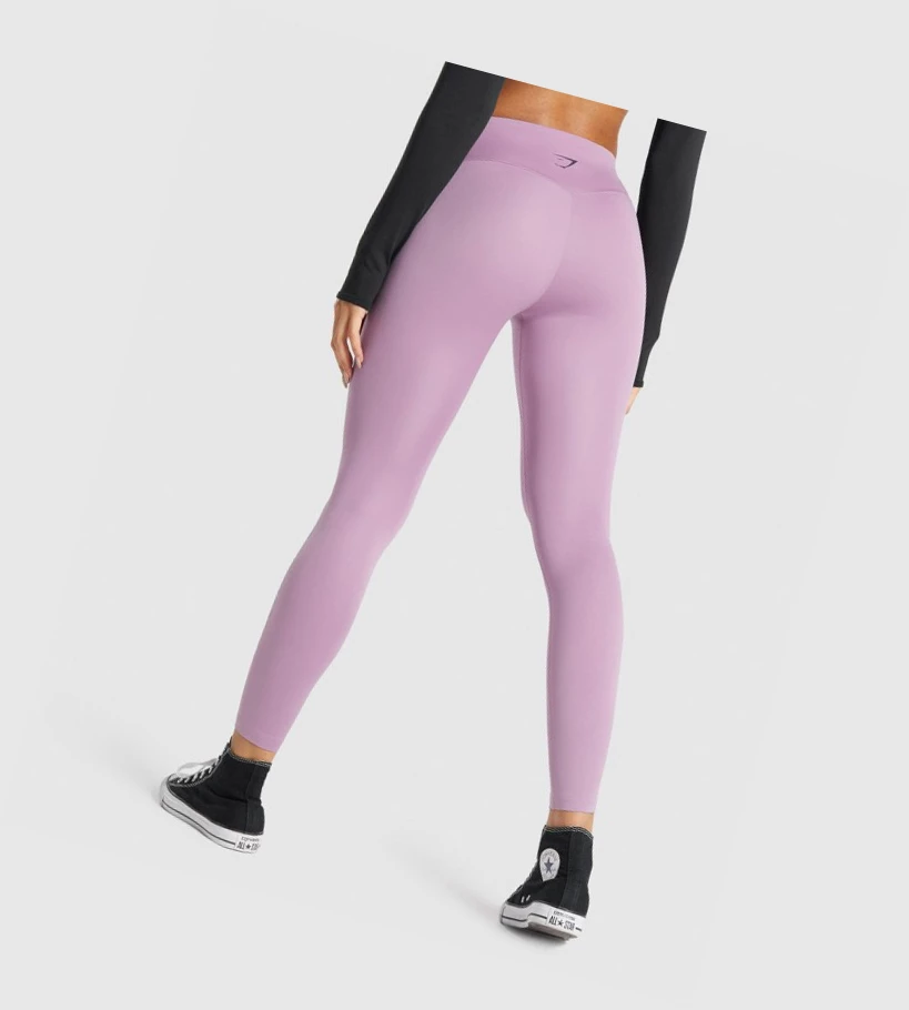 Gymshark Trenings Grafiske High Waisted Leggings Dame Lilla | WYEUAQ613