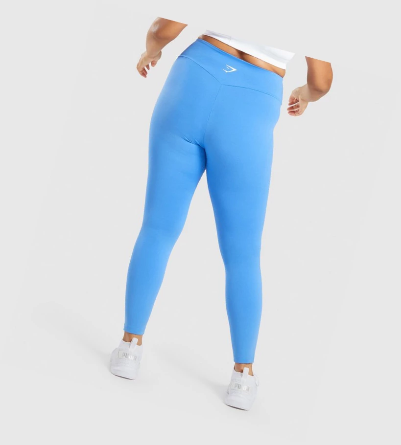 Gymshark Trenings High Waisted Leggings Dame Blå | FKWBYX364