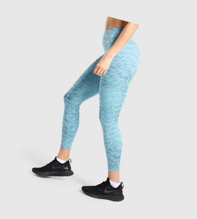 Gymshark Trenings High Waisted Leggings Dame Turkis | PQDKOL351