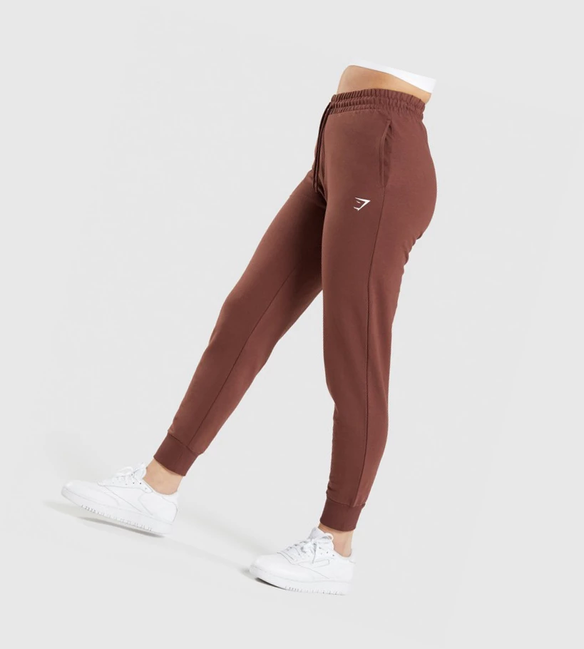 Gymshark Trenings Joggebukser Dame Rosa Brune | KCRQVB267