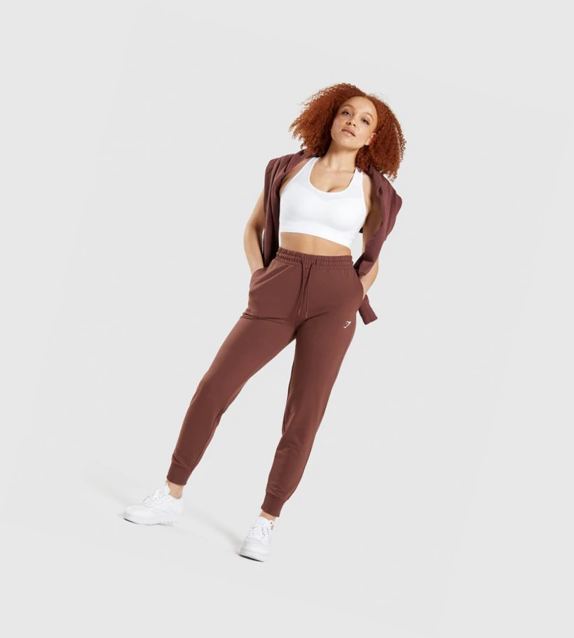 Gymshark Trenings Joggebukser Dame Rosa Brune | KCRQVB267