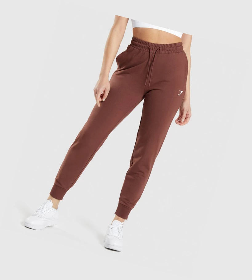 Gymshark Trenings Joggebukser Dame Rosa Brune | KCRQVB267