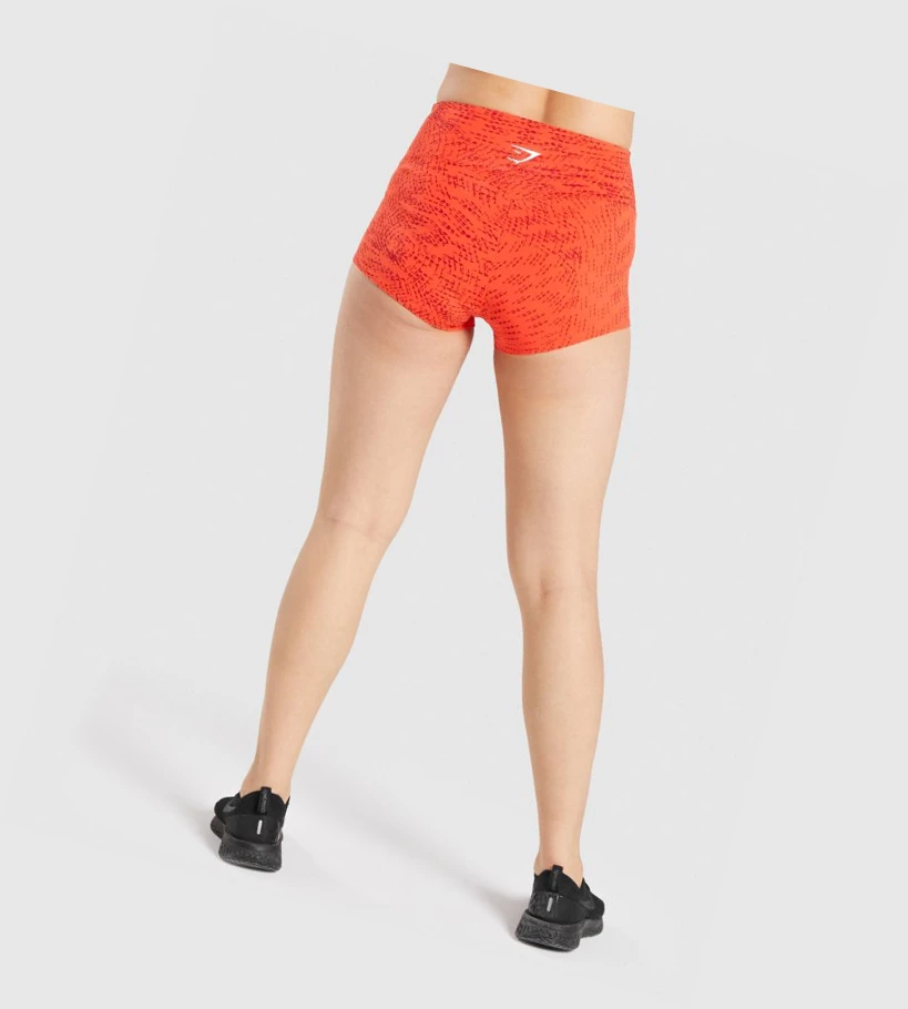 Gymshark Trenings Kort Length Shorts Dame Oransje | UKGZDV193