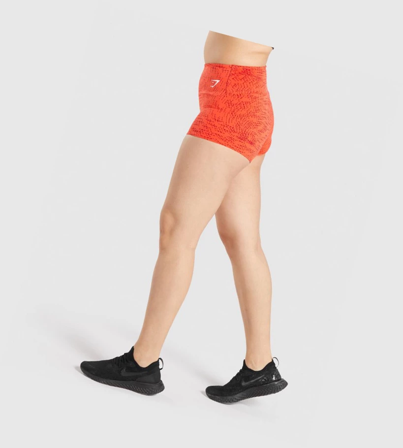 Gymshark Trenings Kort Length Shorts Dame Oransje | UKGZDV193