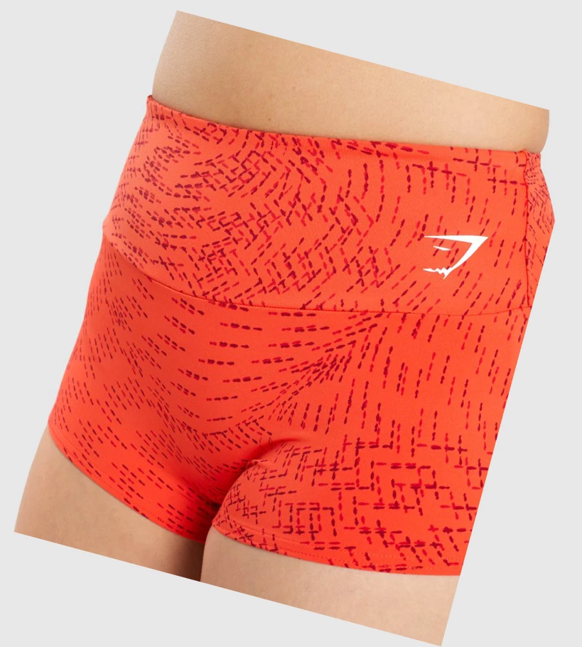 Gymshark Trenings Kort Length Shorts Dame Oransje | UKGZDV193