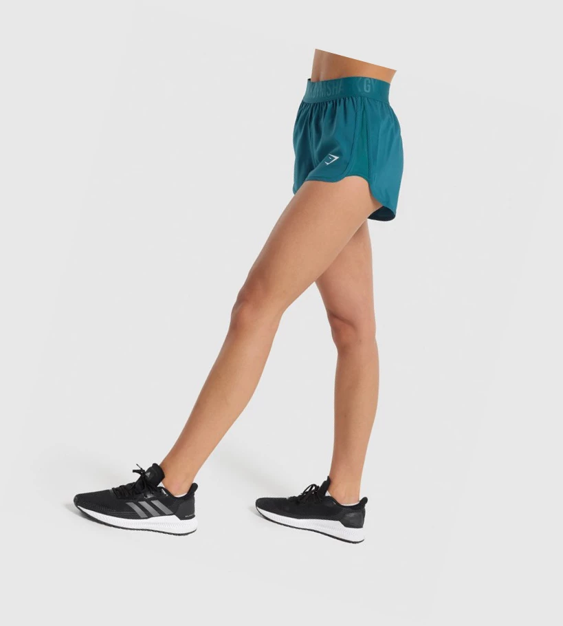 Gymshark Trenings Loose Fit Shorts Dame Turkis | JNKVTY802