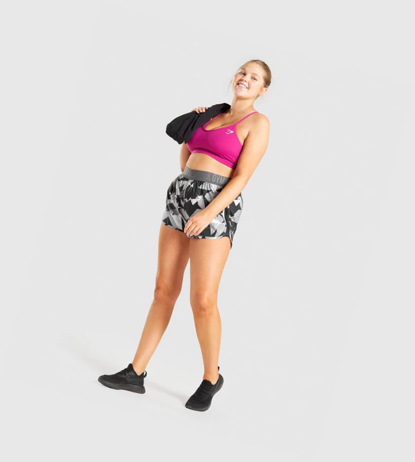 Gymshark Trenings Loose Fit Shorts Dame Svarte | KQDFXY261