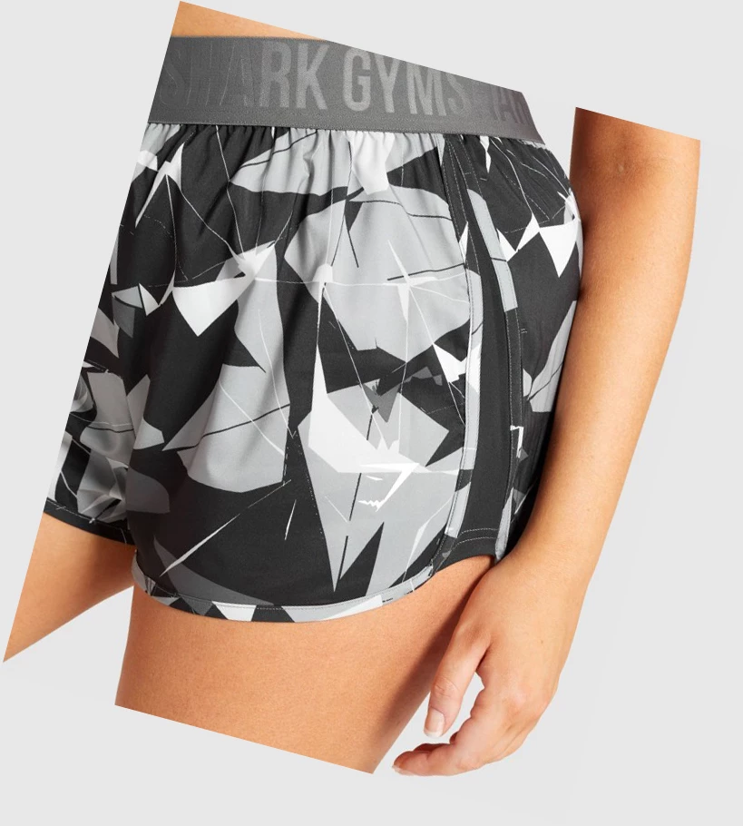 Gymshark Trenings Loose Fit Shorts Dame Svarte | KQDFXY261