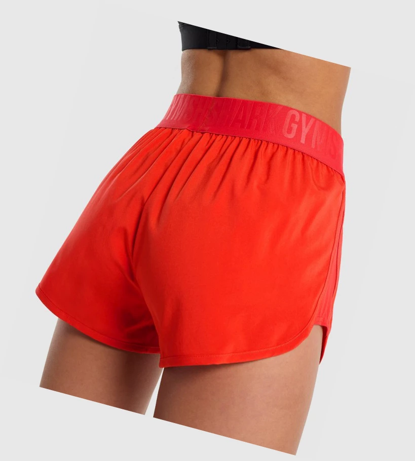 Gymshark Trenings Loose Fit Shorts Dame Rød | METXJD905