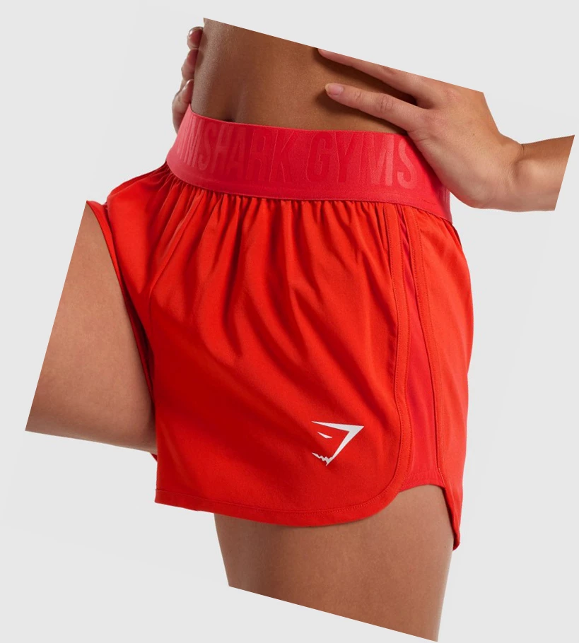 Gymshark Trenings Loose Fit Shorts Dame Rød | METXJD905