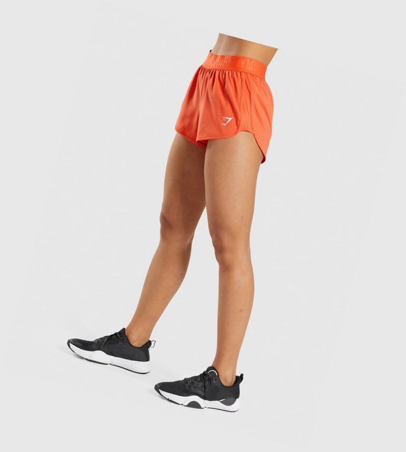 Gymshark Trenings Loose Fit Shorts Dame Oransje | YIWOPH729