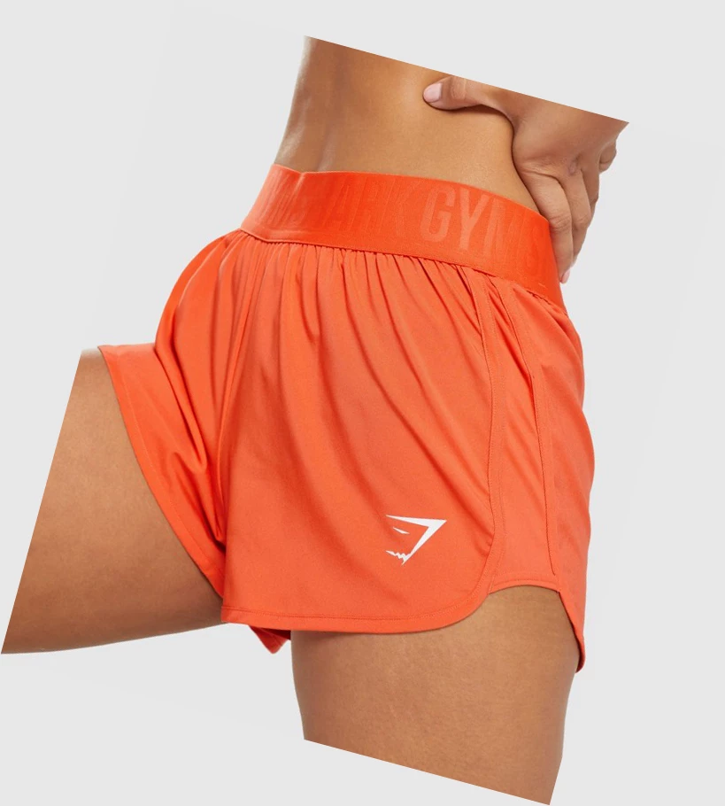 Gymshark Trenings Loose Fit Shorts Dame Oransje | YIWOPH729