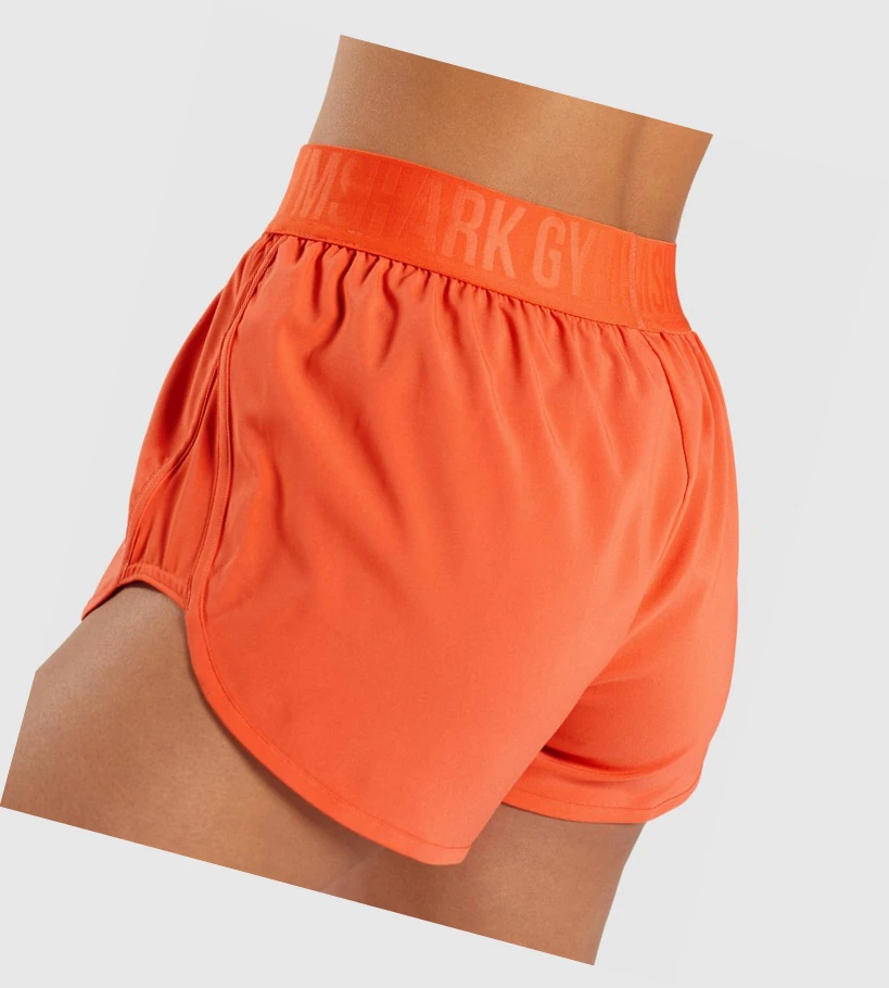 Gymshark Trenings Loose Fit Shorts Dame Oransje | YIWOPH729