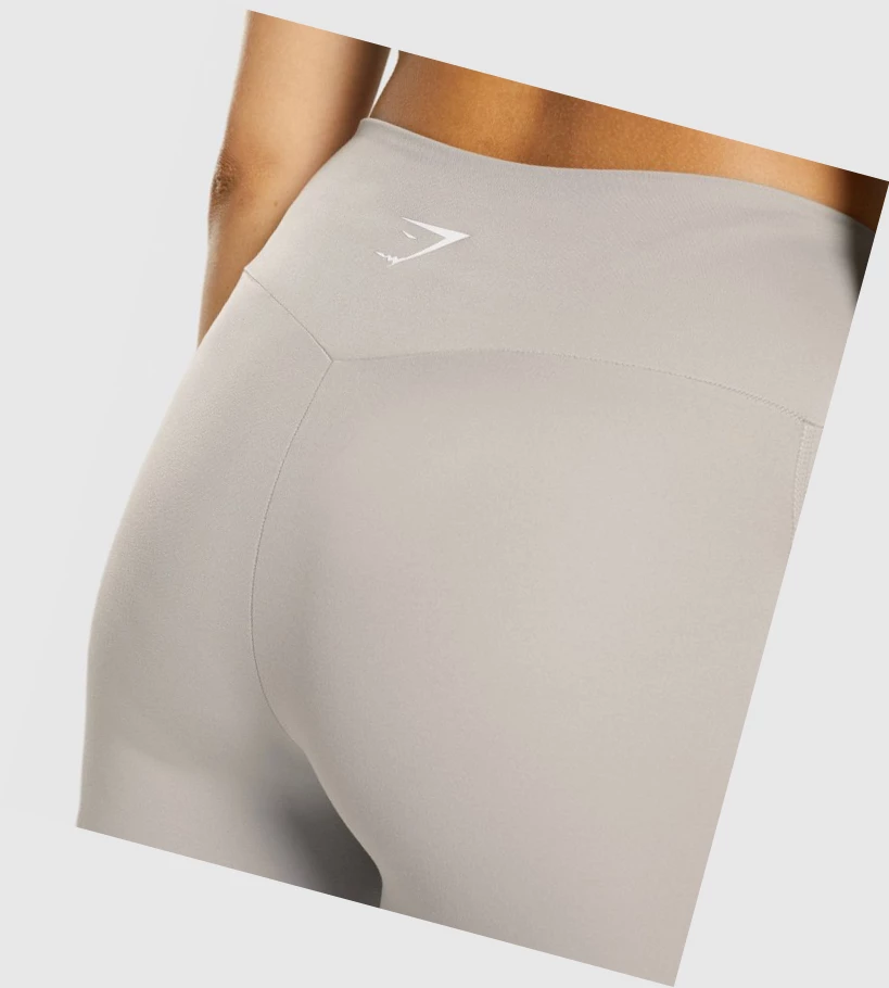 Gymshark Trenings Mesh Pocket High Waisted Leggings Dame Grå | UERFYB402