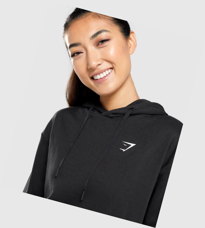 Gymshark Trenings Oversized Klær Dame Svarte | TVCPAX872