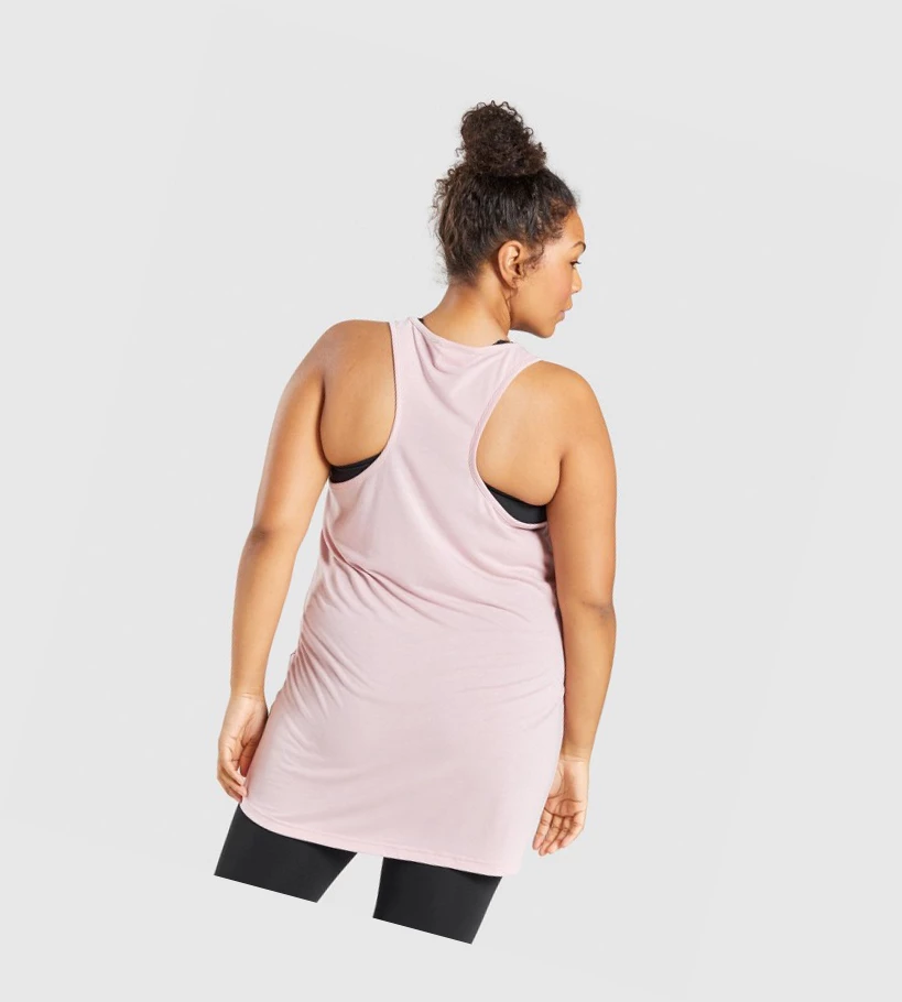 Gymshark Trenings Oversized Singlet Dame Lyse Rosa | DLRBPN938