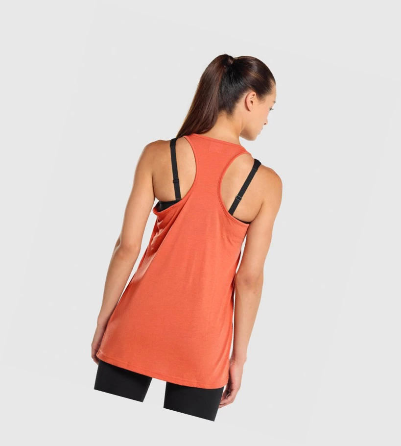 Gymshark Trenings Oversized Singlet Dame Oransje | XSFBAO702