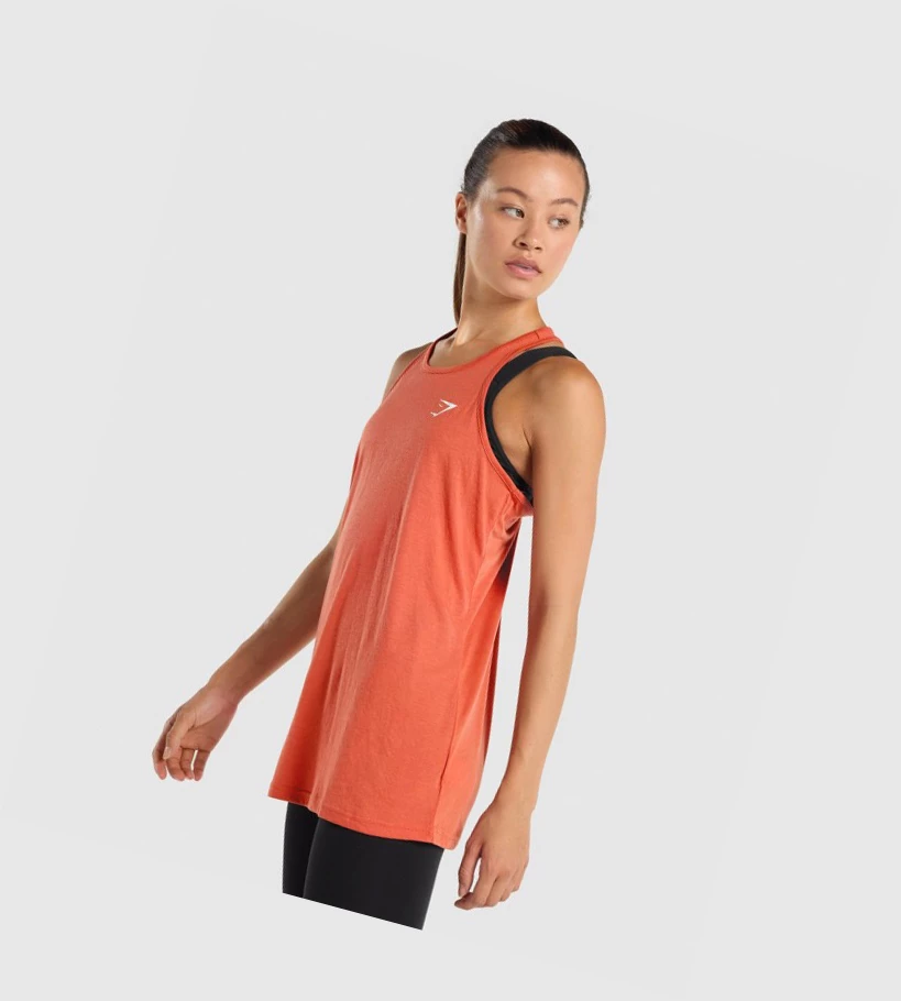 Gymshark Trenings Oversized Singlet Dame Oransje | XSFBAO702