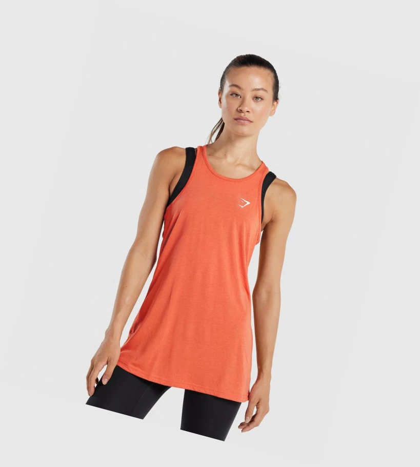 Gymshark Trenings Oversized Singlet Dame Oransje | XSFBAO702