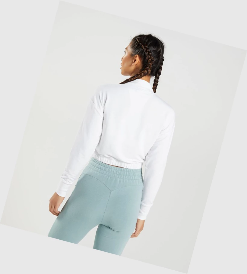 Gymshark Trenings Pippa T-skjorte Dame Hvite | HIVJPK302