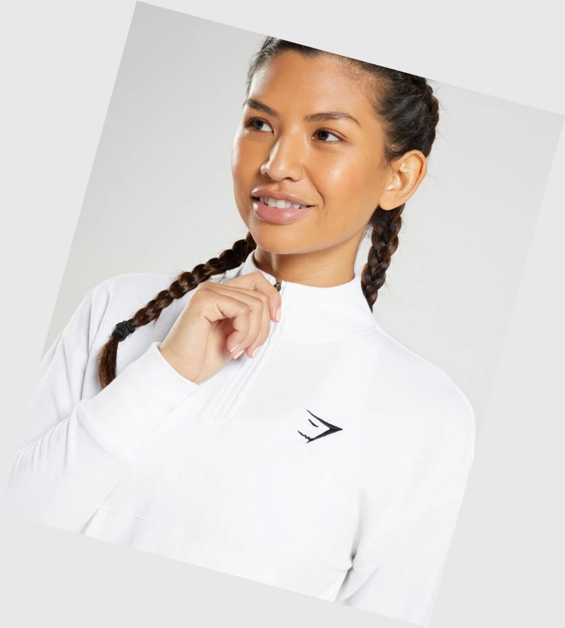 Gymshark Trenings Pippa T-skjorte Dame Hvite | HIVJPK302