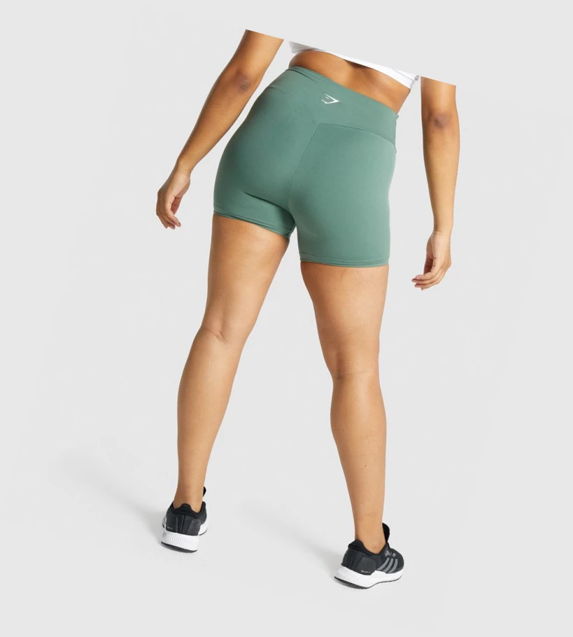 Gymshark Trenings Shorts Dame Grønn | GBJPHU190