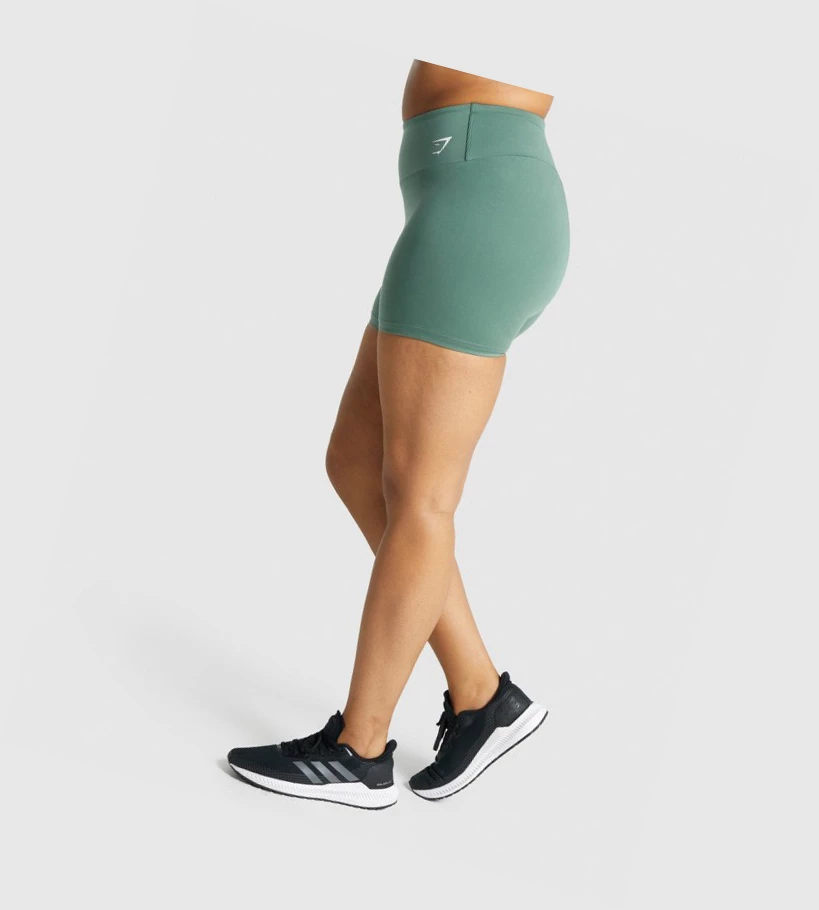 Gymshark Trenings Shorts Dame Grønn | GBJPHU190