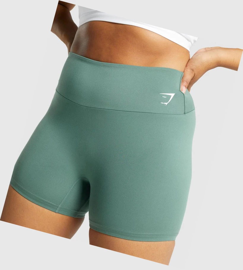 Gymshark Trenings Shorts Dame Grønn | GBJPHU190