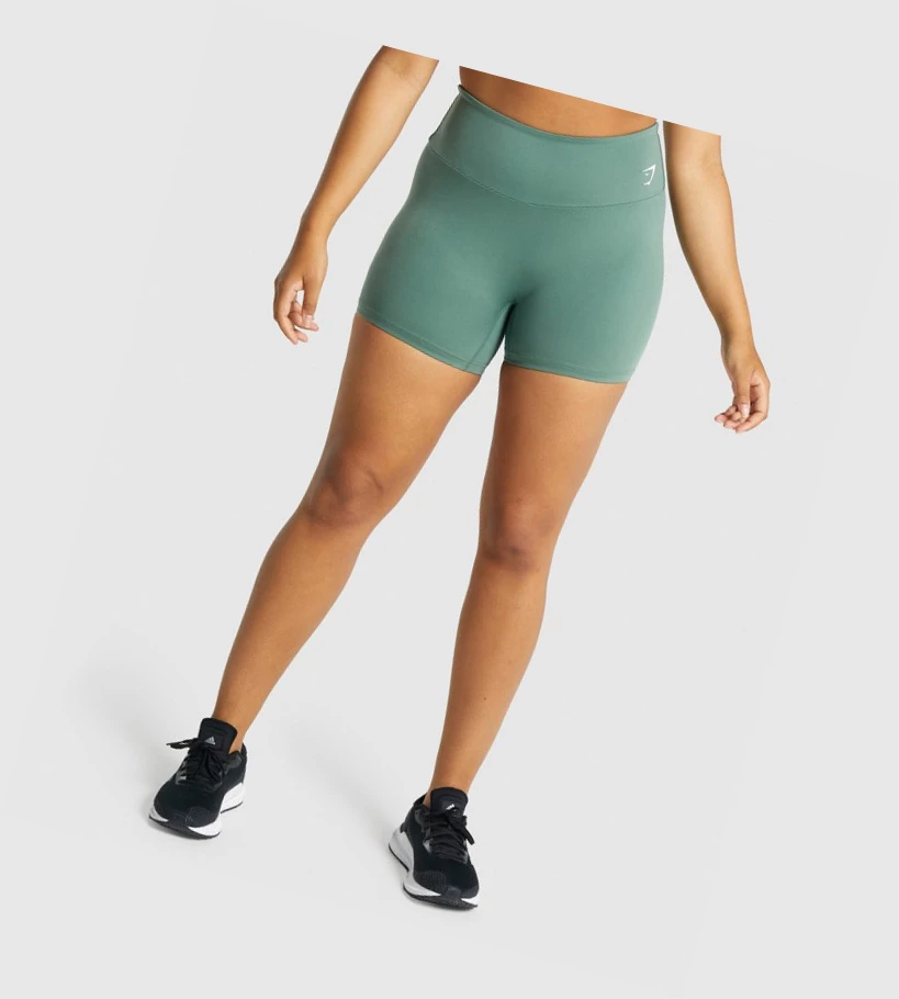 Gymshark Trenings Shorts Dame Grønn | GBJPHU190