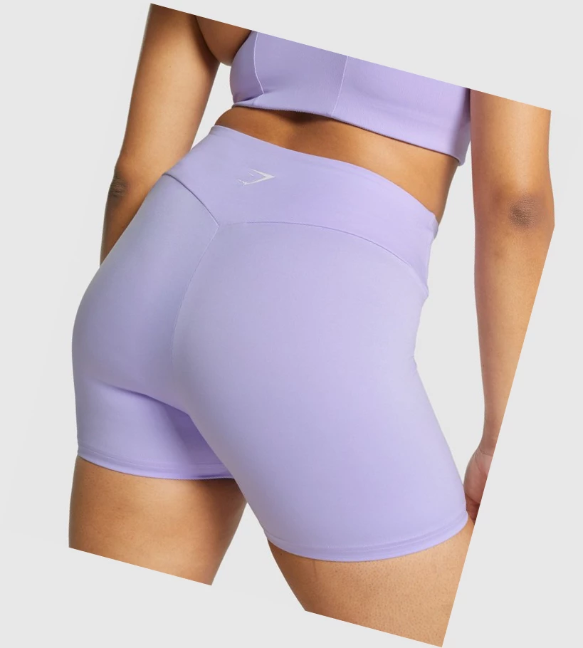 Gymshark Trenings Shorts Dame Lyse Lilla | SGFXRW109