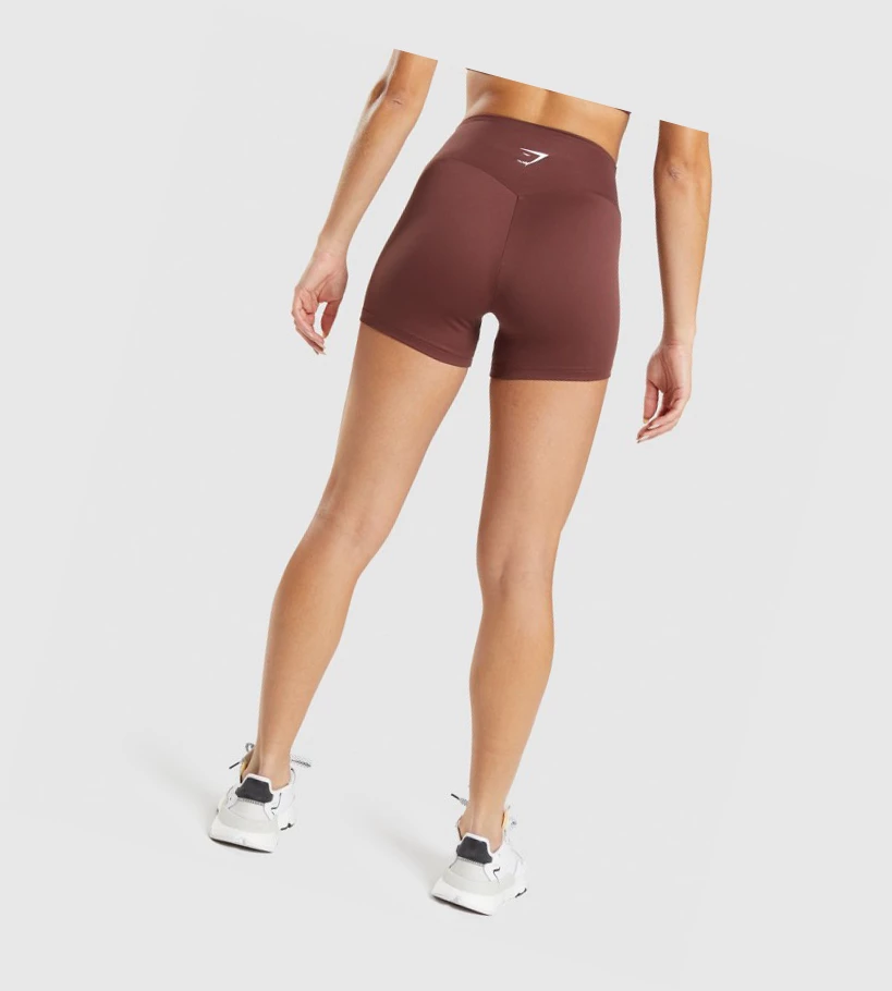 Gymshark Trenings Shorts Dame Rosa Brune | KNDUTX706