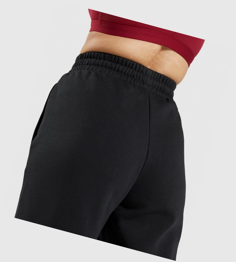 Gymshark Trenings Straight Leg Joggebukser Dame Svarte | CEKFLZ049