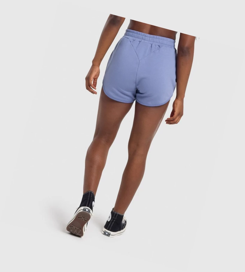 Gymshark Trenings Sweat Shorts Dame Blå | JIKOWN283