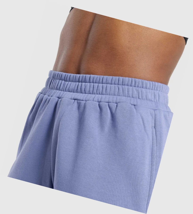 Gymshark Trenings Sweat Shorts Dame Blå | JIKOWN283