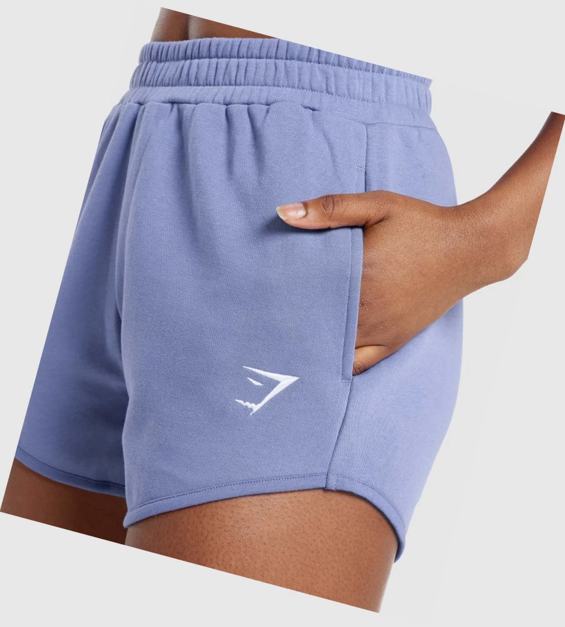 Gymshark Trenings Sweat Shorts Dame Blå | JIKOWN283