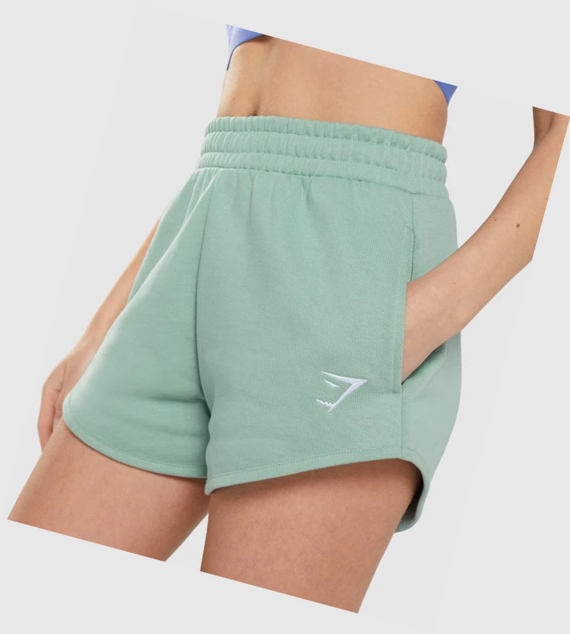 Gymshark Trenings Sweat Shorts Dame Blå | SLCPNH017