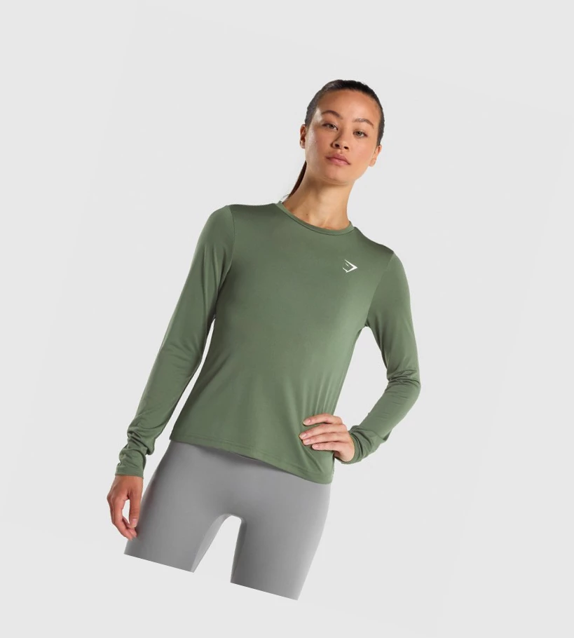 Gymshark Trenings T-skjorte Dame Grønn | ZCSPBT536