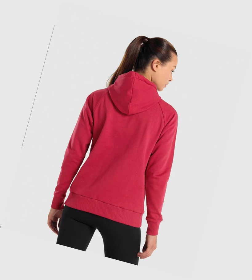 Gymshark Trenings Zip Up Klær Dame Burgunder | FWCXDJ745