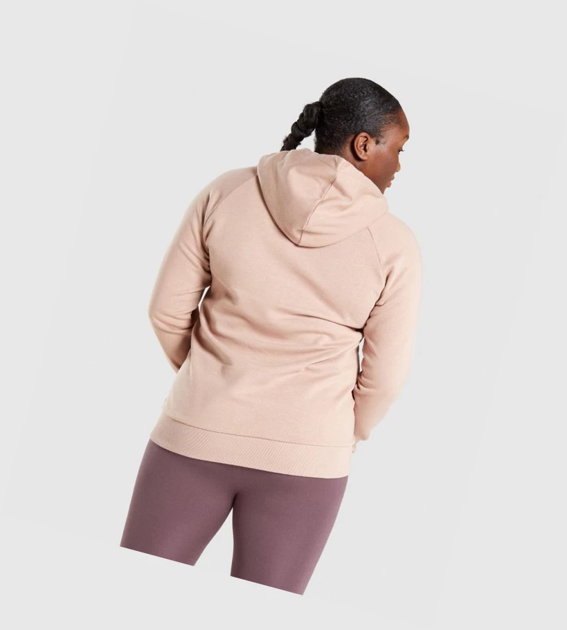 Gymshark Trenings Zip Up Klær Dame Grå Brune | NBPJFV318