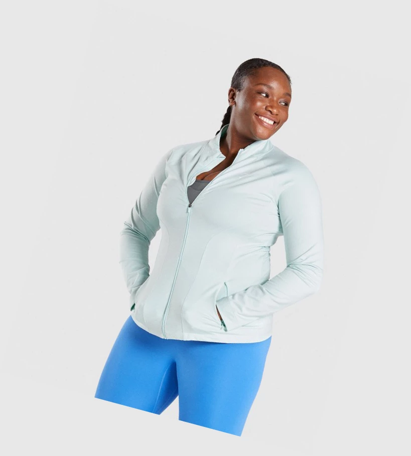 Gymshark Trenings Zip Up Klær Dame Lyse Grønn | NXYBVH250