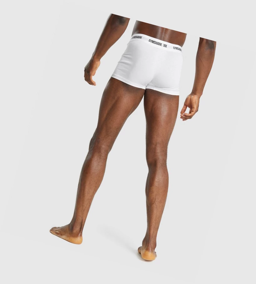 Gymshark Trunk 2pk Undertøy Herre Hvite | 758AIJLWM