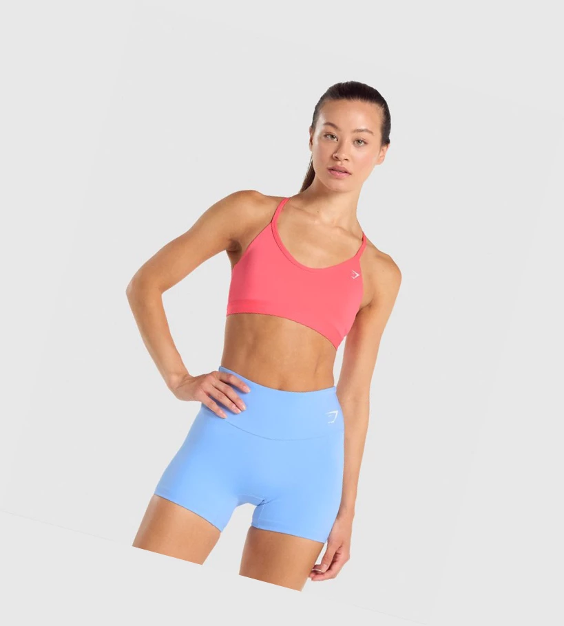 Gymshark V Neck Trenings Sports Bh Dame Rosa | HZYMOF502