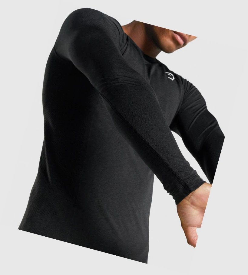 Gymshark Vital Light Seamless T-skjorte Herre Svarte | GVENXI271