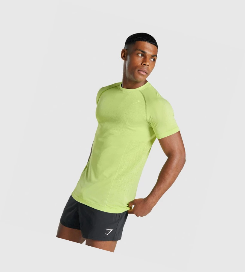 Gymshark Vital Light Seamless T-skjorte Herre Gul | NKGSPC905