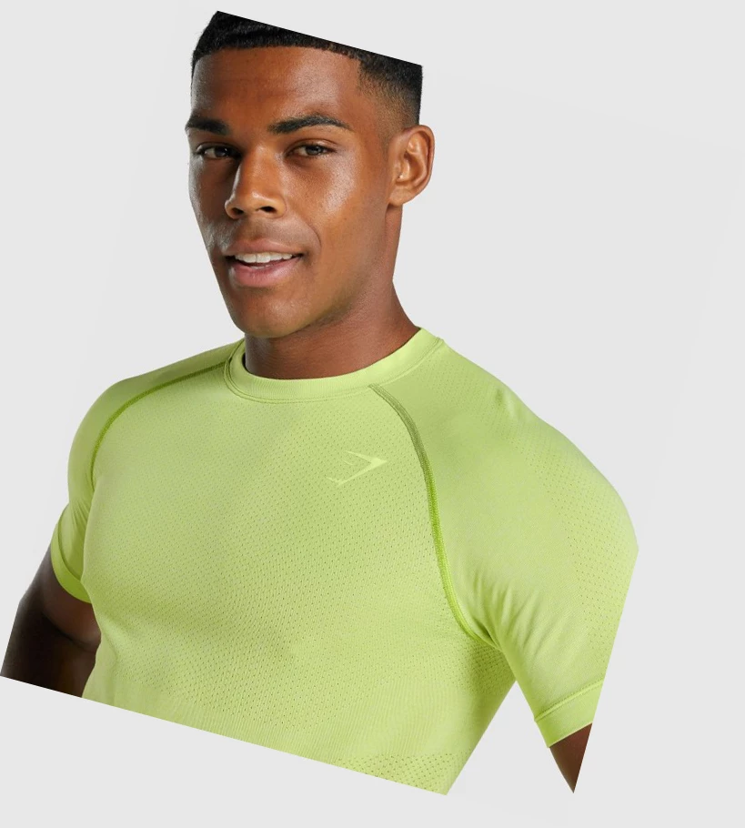 Gymshark Vital Light Seamless T-skjorte Herre Gul | NKGSPC905