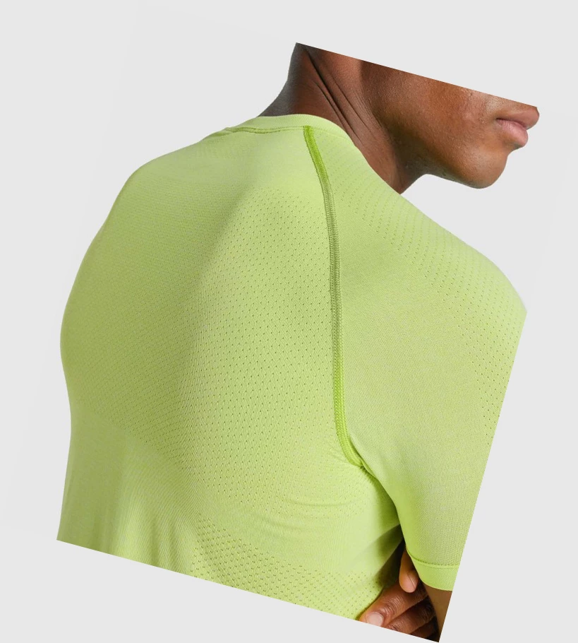 Gymshark Vital Light Seamless T-skjorte Herre Gul | NKGSPC905