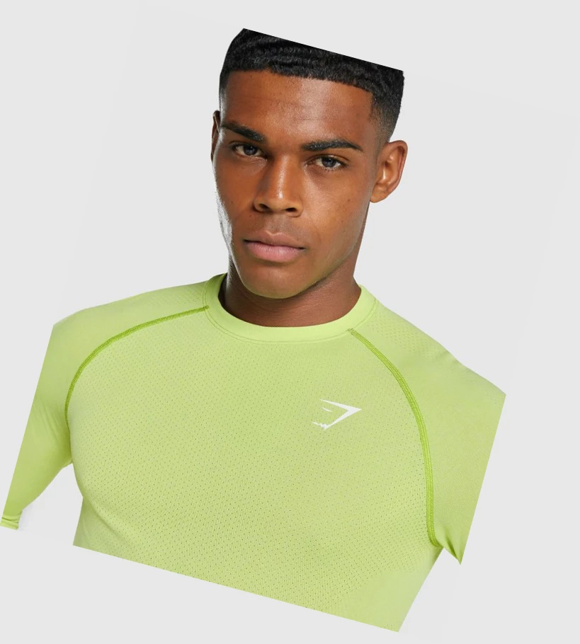 Gymshark Vital Light Seamless T-skjorte Herre Gul | PTJKNW529