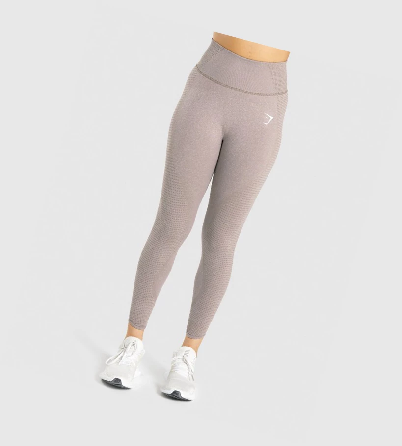 Gymshark Vital Rise Seamless High Waisted Leggings Dame Grå Brune | ABQOEM293