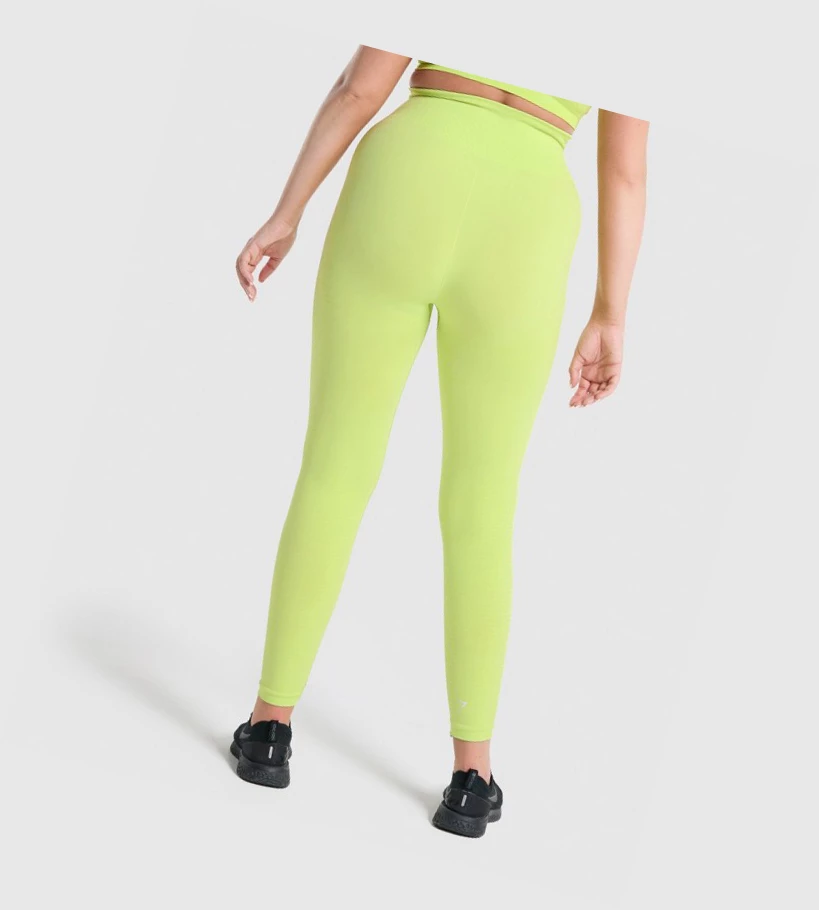 Gymshark Vital Seamless 2.0 High Waisted Leggings Dame Gul | ERXKOM432