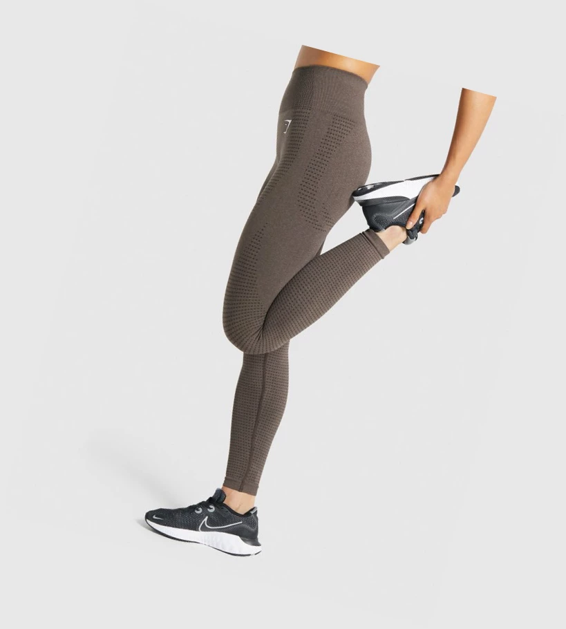 Gymshark Vital Seamless 2.0 High Waisted Leggings Dame Brune | FJASGP984